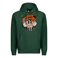 Sports Green basketball game day Premium Hoodie - MaliasSmallBusiness