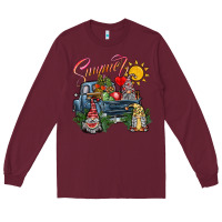 Burgundy summer Long Sleeve Tee - SublimationCraftShop