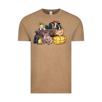 Vintage Coffee farm animals wagon Vintage Tee - Zillion Design Studio
