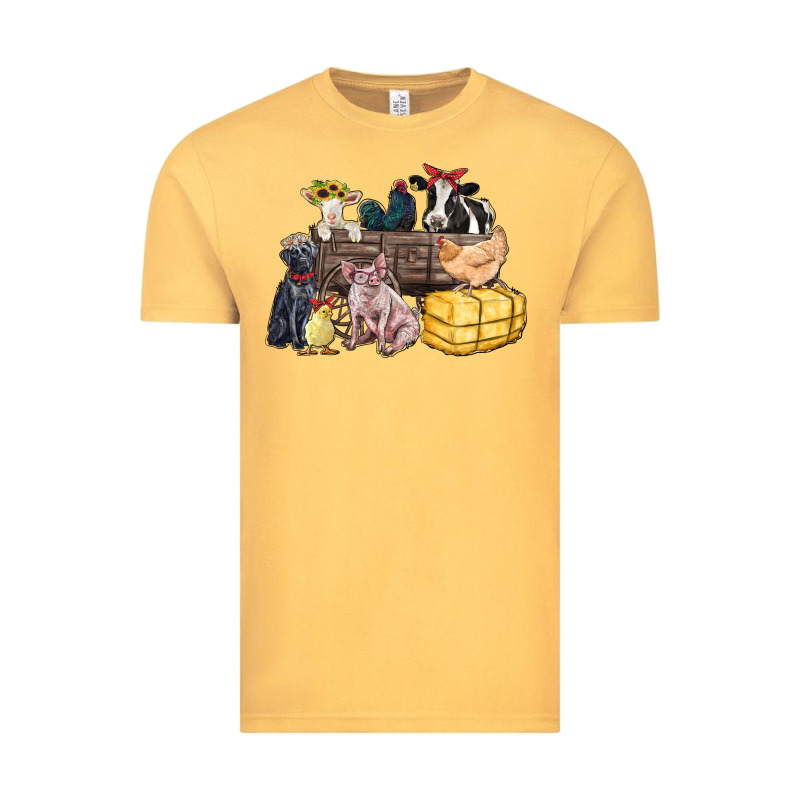 Farm Animals Wagon Vintage Tee by Zillion Design Studio | Teevron