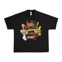 Black school bus driver front Urban Heavy Tee - texasbilliewilder