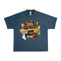 Midnight Navy school bus driver front Urban Heavy Tee - texasbilliewilder