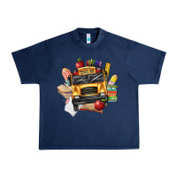 Navy school bus driver front Urban Heavy Tee - texasbilliewilder