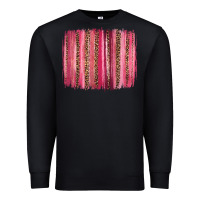 Black valentines day leopard glitter brushstroke Premium Sweatshirt - Jasminsmagicworld