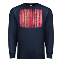 Navy valentines day leopard glitter brushstroke Premium Sweatshirt - Jasminsmagicworld