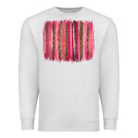 Oatmeal Heather valentines day leopard glitter brushstroke Premium Sweatshirt - Jasminsmagicworld