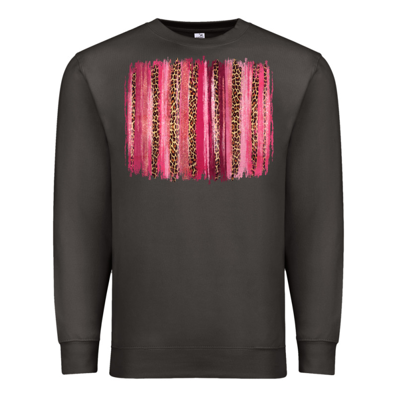 Valentines Day Leopard Glitter Brushstroke Premium Sweatshirt by Jasminsmagicworld | Teevron