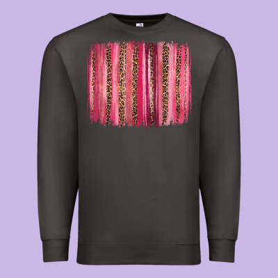 Valentines Day Leopard Glitter Brushstroke Premium Sweatshirt Designed By Jasminsmagicworld