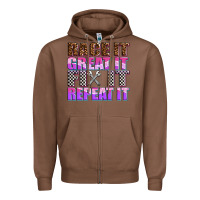 Chestnut race ıt great ıt fıx ıt repeat ıt Zipper Hoodie - AdoDesignShop