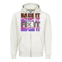 Oatmeal Heather race ıt great ıt fıx ıt repeat ıt Zipper Hoodie - AdoDesignShop
