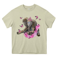 Mossy baby elephant with tutu Heavy Core Tee - LillyAllenDesigns