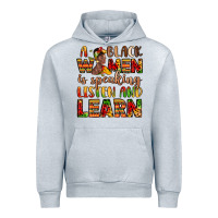 Heather Grey a black women is speaking listen and learn Urban Hoodie - LillyAllenDesigns