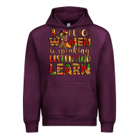 Mauve Wine a black women is speaking listen and learn Urban Hoodie - LillyAllenDesigns