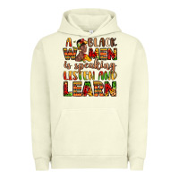 Pigment Pistachio a black women is speaking listen and learn Urban Hoodie - LillyAllenDesigns