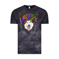 Cloud Black Mardi gras hat husky Vintage Tee - RanaPortraitStore