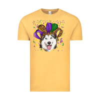Vintage Mustard Mardi gras hat husky Vintage Tee - RanaPortraitStore