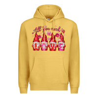 Antique Gold all you need is love Premium Hoodie - NancyCooperArtShop