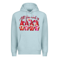 Blue Mist all you need is love Premium Hoodie - NancyCooperArtShop