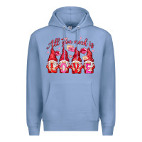 Colony Blue all you need is love Premium Hoodie - NancyCooperArtShop
