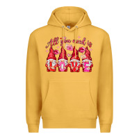 Mustard all you need is love Premium Hoodie - NancyCooperArtShop