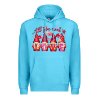 Ocean Blue all you need is love Premium Hoodie - NancyCooperArtShop