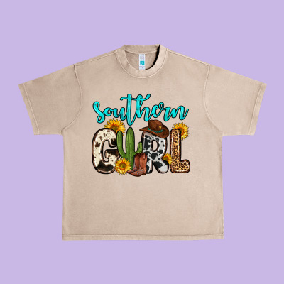 Southern Girl Urban Heavy Tee Designed By Zillion Design Studio