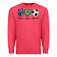 Cardinal peace love soccer Premium Sweatshirt - BarkalooDesign
