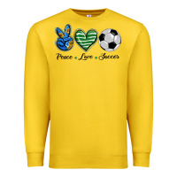 Lemon peace love soccer Premium Sweatshirt - BarkalooDesign