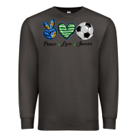 Smoke peace love soccer Premium Sweatshirt - BarkalooDesign