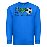 True Royal peace love soccer Premium Sweatshirt - BarkalooDesign