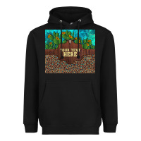 Black preview custom cactus and sunflowers leopard turquoise Heavyweight Hoodie - Artiststas