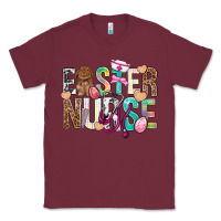 Burgundy Easter Nurse Easter Day Classic Tee - Neo Western