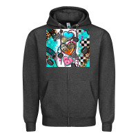 Charcoal Heather race heart Zipper Hoodie - AdoDesignShop