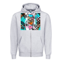 Heather Grey race heart Zipper Hoodie - AdoDesignShop