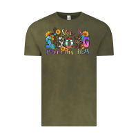 Vintage Olive she is strong proverbs 31 25 Vintage Tee - Zillion Design Studio