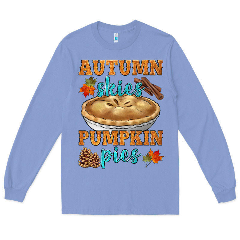 Autumn Skies Pumpkin Pies Long Sleeve Tee by HRA Design Shop | Teevron
