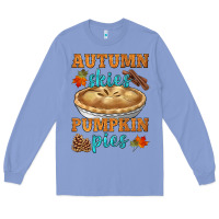 Colony Blue autumn skies pumpkin pies Long Sleeve Tee - HRA Design Shop