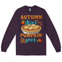 Plum autumn skies pumpkin pies Long Sleeve Tee - HRA Design Shop