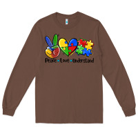 Chestnut peace love  cure Long Sleeve Tee - AdoDesignShop