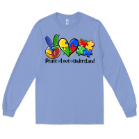 Colony Blue peace love  cure Long Sleeve Tee - AdoDesignShop