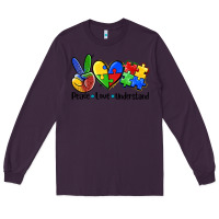 Plum peace love  cure Long Sleeve Tee - AdoDesignShop