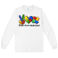 White peace love  cure Long Sleeve Tee - AdoDesignShop