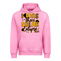 Fuchsia Pink i was there solar eclipse 2024 Urban Hoodie - LillyAllenDesigns