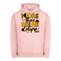 Pigment Salmon i was there solar eclipse 2024 Urban Hoodie - LillyAllenDesigns