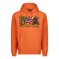 Carrot peace love army christmas Premium Hoodie - NancyCooperArtShop