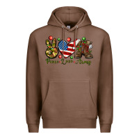 Chestnut peace love army christmas Premium Hoodie - NancyCooperArtShop