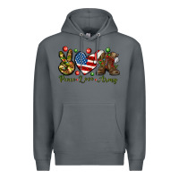 Rock peace love army christmas Premium Hoodie - NancyCooperArtShop