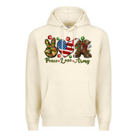 Peace Love Army Christmas Premium Hoodie | Teevron
