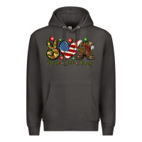 Smoke peace love army christmas Premium Hoodie - NancyCooperArtShop
