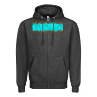 Charcoal Heather turquoise leopard Zipper Hoodie - JahusDesignShop